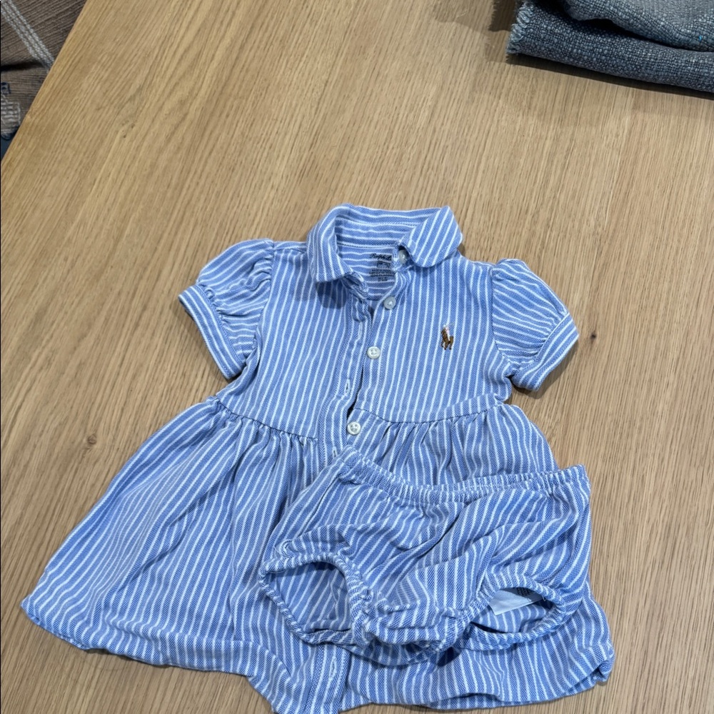 Ralph Lauren baby dress - blue stripe